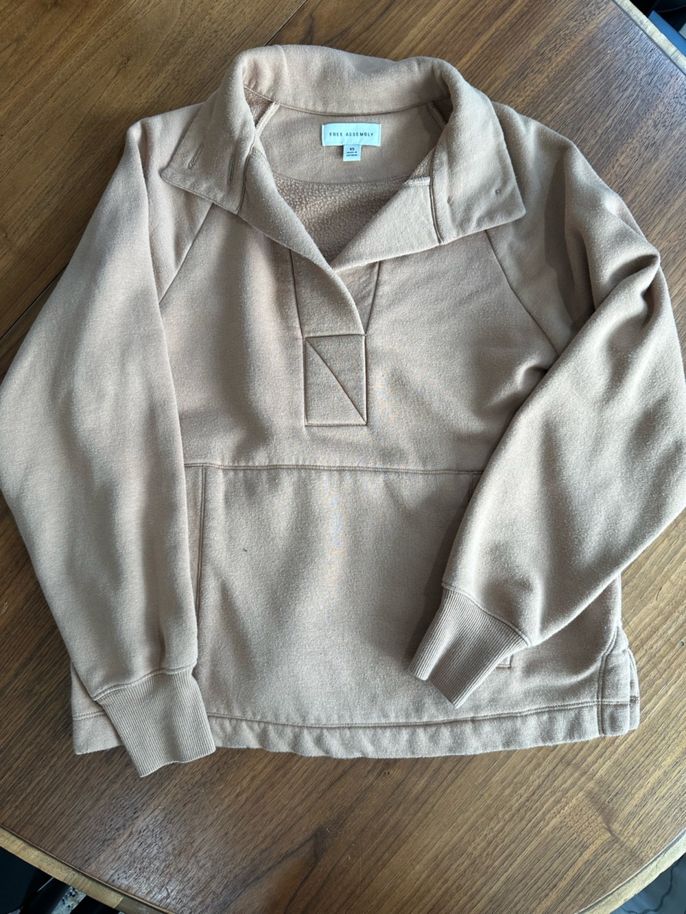 Free Assembly Oversized Rugby Style Crewneck Hoodie